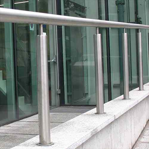 corrimano singolo in acciaio inox