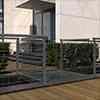 ringhiera inox con funi sulla terrazza