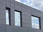 rivestimento di facciata con pannelli in composito alucobond