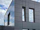 rivestimento di facciata con pannelli in composito alucobond